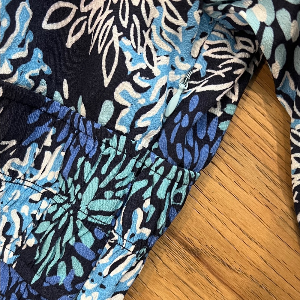 Sail to Sable Blue Floral Dress - Picture 5 of 6